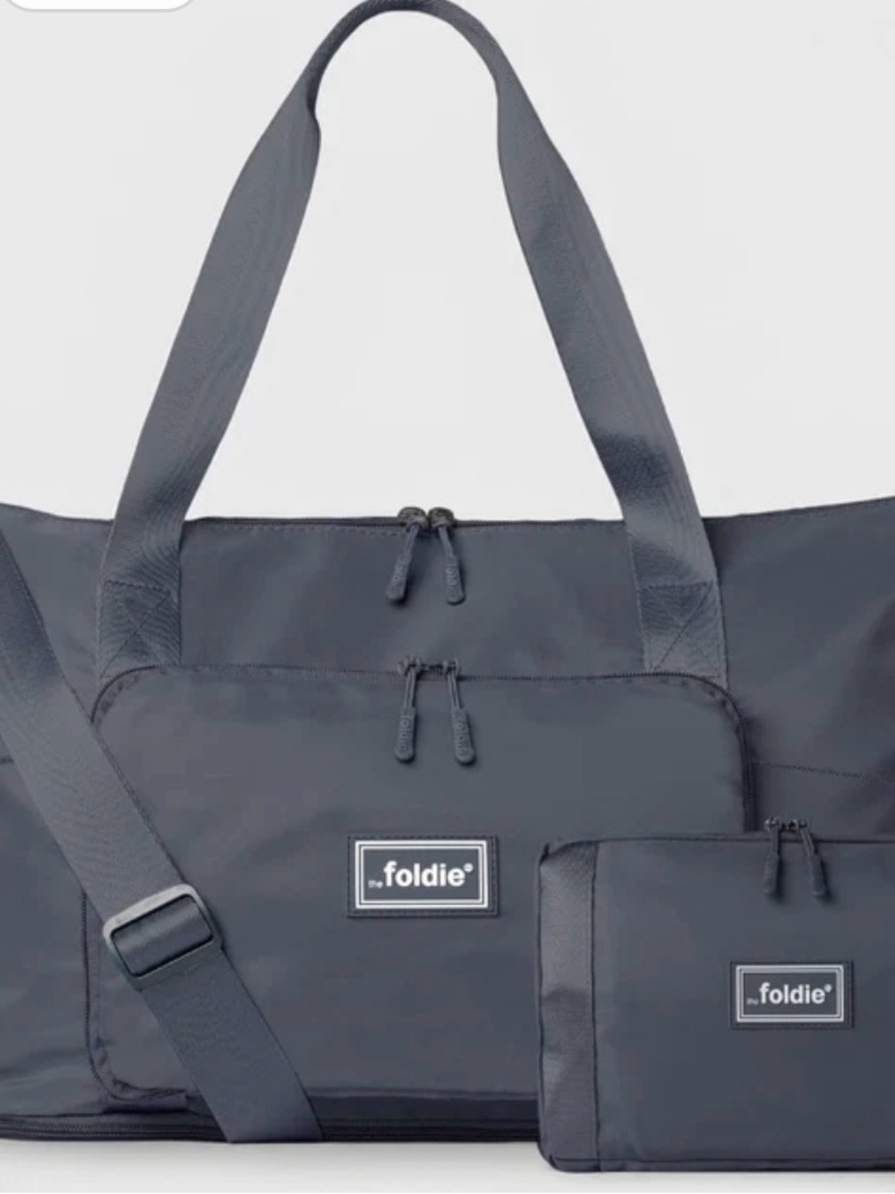 NWT the Foldie Foldable Travel Duffel Bag Gray